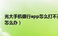 光大手机银行app怎么打不开（手机无法打开光大银行网站怎么办）