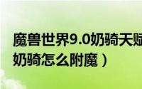 魔兽世界9.0奶骑天赋怎么加（魔兽世界9.0.5奶骑怎么附魔）