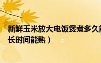 新鲜玉米放大电饭煲煮多久能熟（新鲜玉米放大电饭煲煮多长时间能熟）