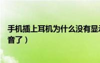 手机插上耳机为什么没有显示（手机插上耳机为什么没有声音了）