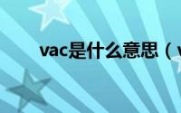 vac是什么意思（vac有多重含义吗）