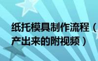 纸托模具制作流程（纸托 纸浆模塑是怎么生产出来的附视频）