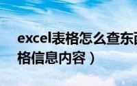 excel表格怎么查东西（怎么样检查Excel表格信息内容）