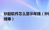 炒股软件怎么显示年线（炒股软件如何查看日线、月线、年线等）