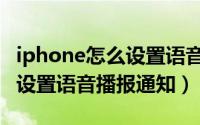 iphone怎么设置语音播报天气（iphone怎么设置语音播报通知）