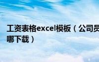 工资表格excel模板（公司员工工资表通用excel模板可以在哪下载）