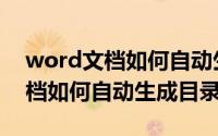 word文档如何自动生成图表清单（word文档如何自动生成目录）