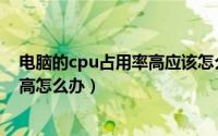 电脑的cpu占用率高应该怎么办（电脑cpu使用率占用率过高怎么办）