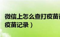 微信上怎么查打疫苗记录（如何在微信上查打疫苗记录）