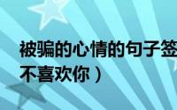 被骗的心情的句子签名2022（他挺好的就是不喜欢你）