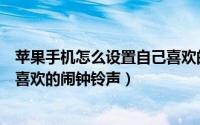 苹果手机怎么设置自己喜欢的闹铃（苹果手机怎么设置自己喜欢的闹钟铃声）