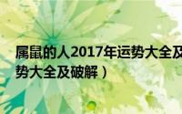 属鼠的人2017年运势大全及破解视频（属鼠的人2017年运势大全及破解）