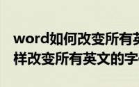 word如何改变所有英文字体（word2007怎样改变所有英文的字体）