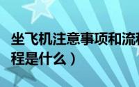 坐飞机注意事项和流程（坐飞机注意事项和流程是什么）