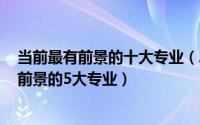 当前最有前景的十大专业（2019年最热门的专业排行 最有前景的5大专业）