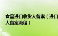 食品进口收货人备案（进口食品发货人备案/进口食品发货人备案流程）