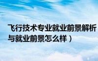 飞行技术专业就业前景解析（飞行器适航技术专业就业方向与就业前景怎么样）