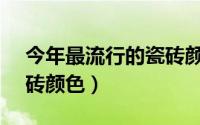 今年最流行的瓷砖颜色（2019流行的4种瓷砖颜色）