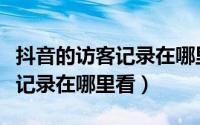 抖音的访客记录在哪里可以看到（抖音的访客记录在哪里看）