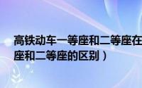 高铁动车一等座和二等座在同一个车厢吗（高铁/动车一等座和二等座的区别）