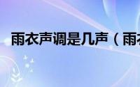 雨衣声调是几声（雨衣声调是几声怎么标）