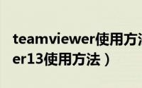 teamviewer使用方法图文教程（Teamviewer13使用方法）