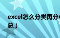 excel怎么分类再分小类（excel怎么分类汇总）