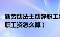 新劳动法主动辞职工资结算（新劳动法主动辞职工资怎么算）