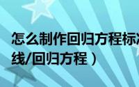 怎么制作回归方程标准曲线（如何绘制回归曲线/回归方程）