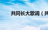 共同长大歌词（共同长大歌词欣赏）