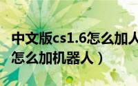 中文版cs1.6怎么加人机器人（cs游戏1.6版本怎么加机器人）