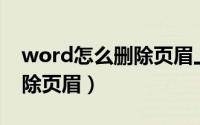 word怎么删除页眉上的横线（Word怎么删除页眉）