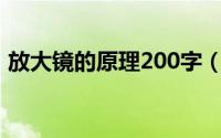 放大镜的原理200字（放大镜的原理是什么）