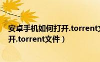 安卓手机如何打开.torrent文件除了迅雷（安卓手机如何打开.torrent文件）