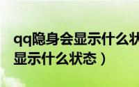 qq隐身会显示什么状态怎么设置（qq隐身会显示什么状态）