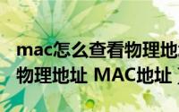 mac怎么查看物理地址（Windows如何查看物理地址 MAC地址）