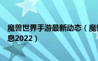 魔兽世界手游最新动态（魔兽世界手游官网公测时间最新消息2022）