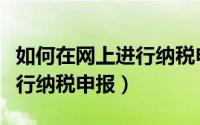 如何在网上进行纳税申报操作（如何在网上进行纳税申报）