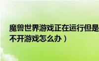 魔兽世界游戏正在运行但是打不开（魔兽世界更新8.1后打不开游戏怎么办）