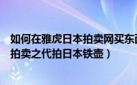 如何在雅虎日本拍卖网买东西（日拍攻略如何使用日本雅虎拍卖之代拍日本铁壶）