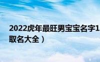 2022虎年最旺男宝宝名字120个（2022虎年最旺男孩名字取名大全）