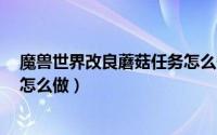 魔兽世界改良蘑菇任务怎么做（魔兽世界tbc任务偷回蘑菇怎么做）