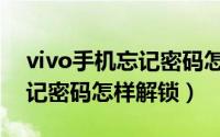 vivo手机忘记密码怎么办解开（vivo手机忘记密码怎样解锁）