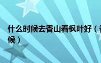 什么时候去香山看枫叶好（香山枫叶最佳观赏时间是什么时候）