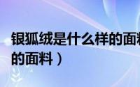 银狐绒是什么样的面料图片（银狐绒是什么样的面料）