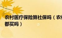 农村医疗保险算社保吗（农村医疗保险属于社保吗需要两种都买吗）