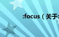 :focus（关于:focus的简介）