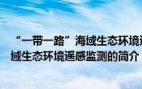 “一带一路”海域生态环境遥感监测（关于“一带一路”海域生态环境遥感监测的简介）