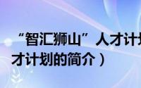 “智汇狮山”人才计划（关于“智汇狮山”人才计划的简介）