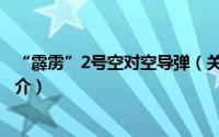 “霹雳”2号空对空导弹（关于“霹雳”2号空对空导弹的简介）